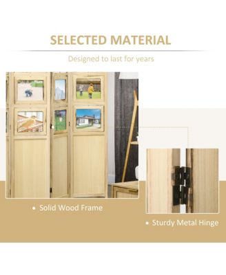 4 Panel Room Divider, Folding Privacy Screens