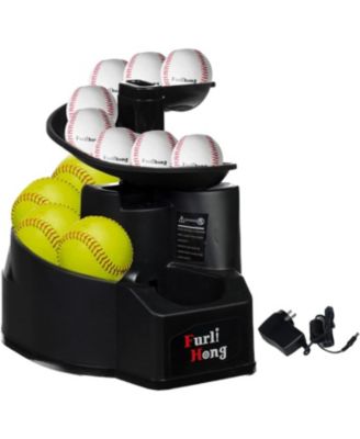 Rechargeable Baseball and Softball Toss Machine with Height Adjustment and Extendable Ball Stacker for Hitting and Batting Practice