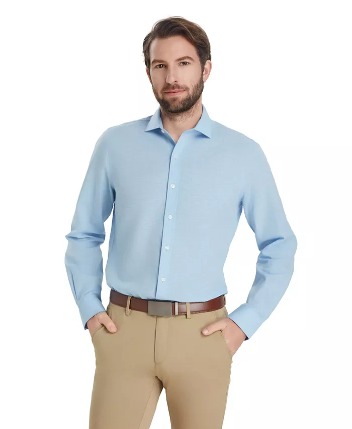 Men's Slim-Fit Linen Dress Shirt