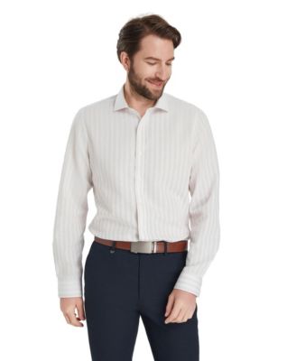 Men's Linen Slim-Fit Joseph Stripe Dress Shirt