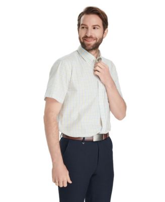 Men's Plaid Short-Sleeve Dress Shirt