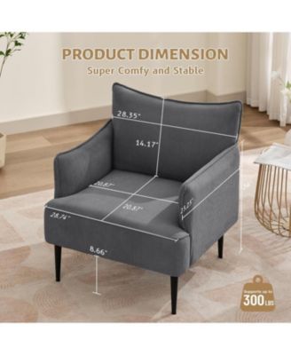 Accent Chairs for Living Room, Modern Wingback Lounge Chair