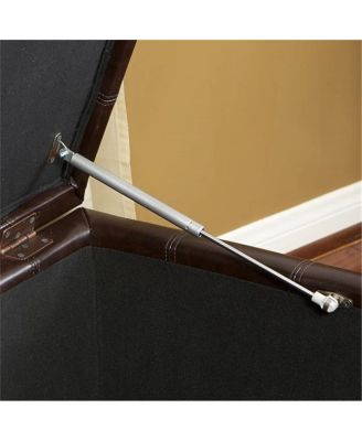 Upholstered Tufted PU Leather Storage Ottoman