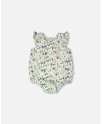 Baby Girls Jersey Romper Printed Flowers