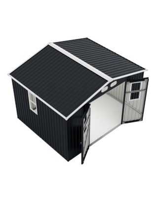  Outdoor Storage Shed, 8x10, 4 Windows, Lockable Doors