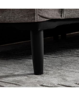 Modern Chenille Chaise Lounge Couch with Armrests & Pillows