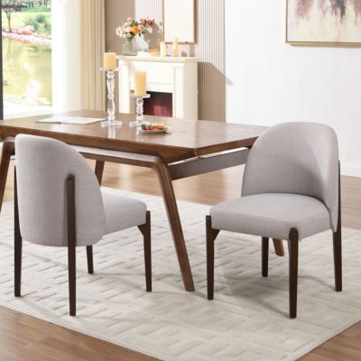 Wooden Dining Chairs Set of 2, Modern Upholstered Kitchen Chairs