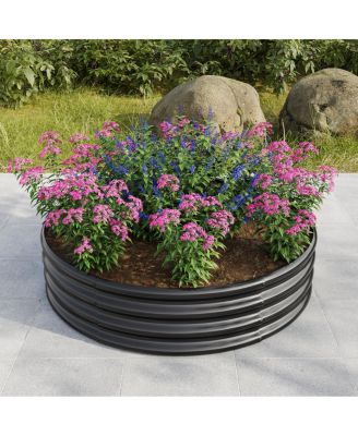 Galvanized Metal Raised Garden Bed Planter Box