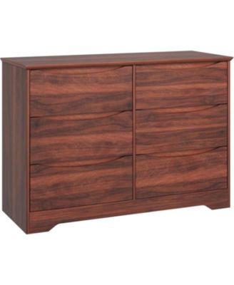 Wooden 6-Drawer Dresser, Tall Modern Storage Chest with Wide Top for Bedroom, Living Room, Hallway, Kids Room