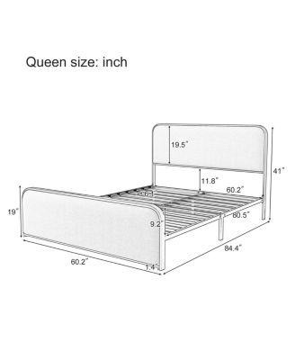  Queen Upholstered Bed Frame with Storage Space