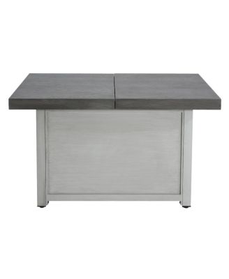 Extendable Rectangle Aluminum Alloy Fire Pit Table, 50,000BTU