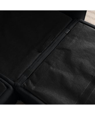  109 Contemporary L-Shaped Chenille Sectional Sofa with Storage Ottoman