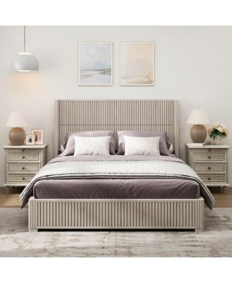  Solid Wood Platform Bed Frame, No Box Spring Needed