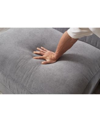 Corduroy Deep Seat Sectional Sofa Couch with Ottomans - (4-Seat, 2-Ottoman)