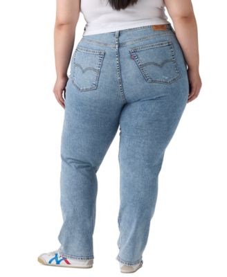 Trendy Plus Size 724 High-Rise Straight-Leg Jeans