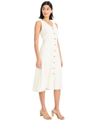 Women's Sleeveless Flare Shirt Dress