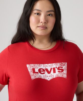 Trendy Plus Size Perfect Logo Cotton T-Shirt