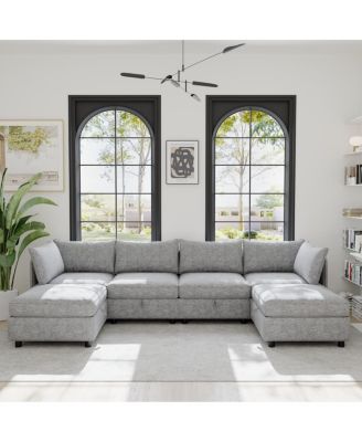 Modular Sectional Sofa with Storage and Sleeper Function