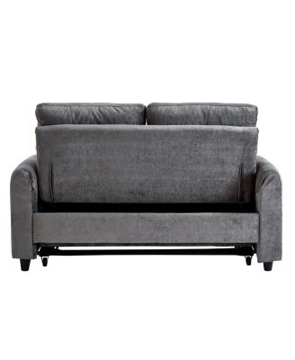 Chenille Pull Out Sofa Bed, 58-inch Sleeper Loveseat with Adjustable Backrest