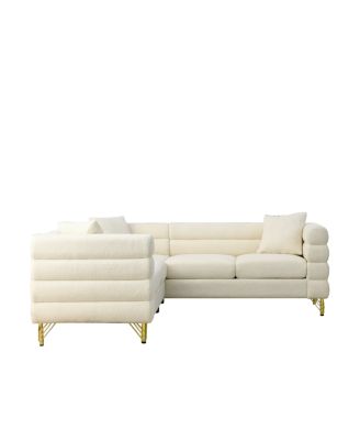 81.5-Inch Oversized Corner Sofa, L-Shaped Sectional Couch with 3 Cushions