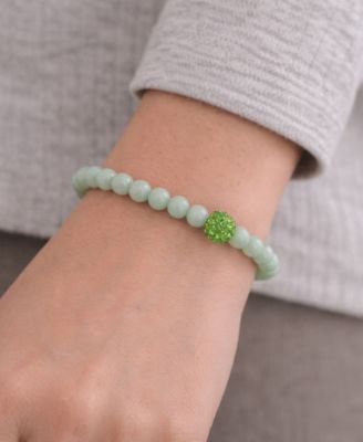 3-Pc. Green Jade, Lavender Quartz and Rose Quartz (6mm) Stretch Bracelet Set