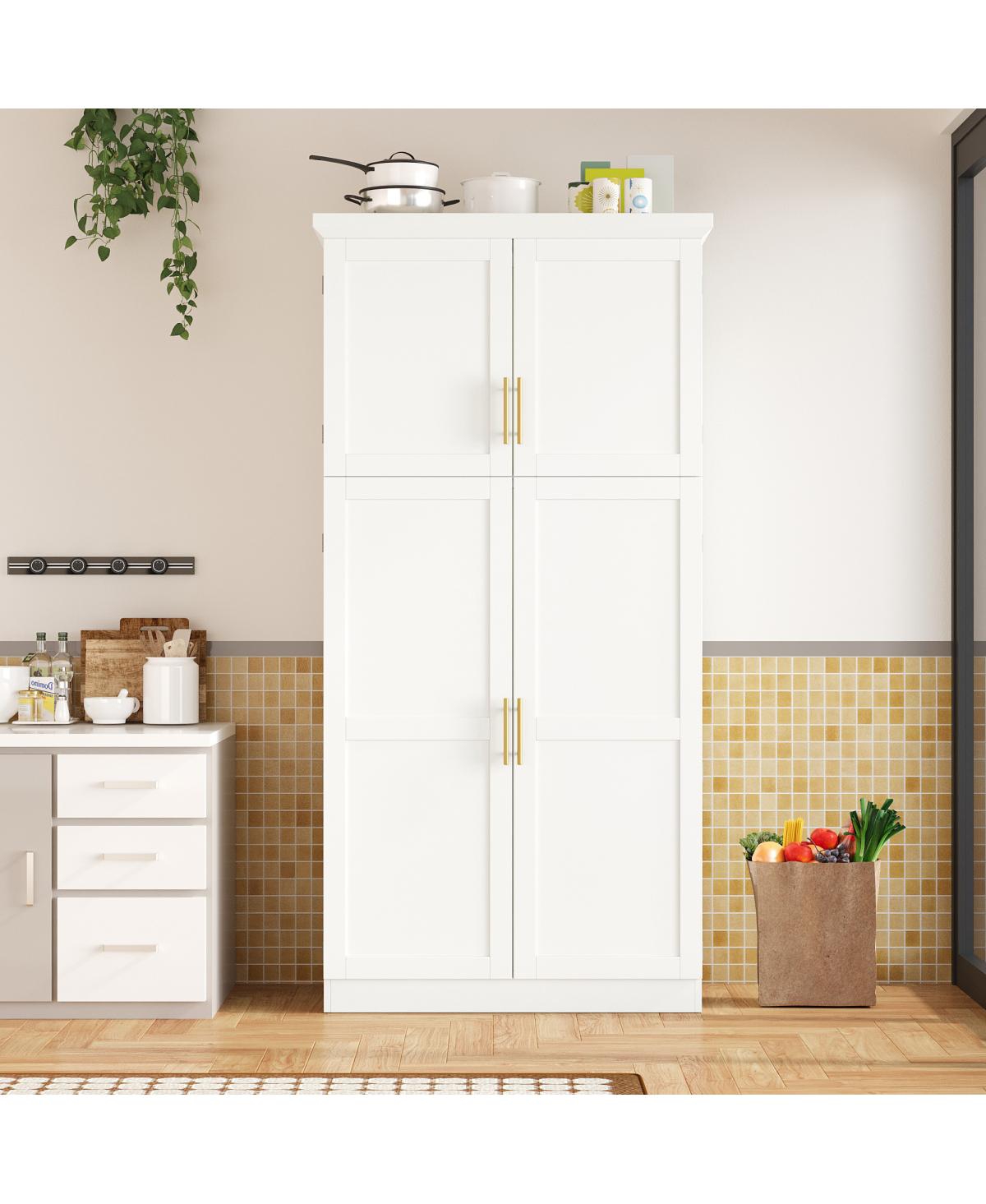 Streamdale Furniture Freestanding Kitchen Pantry Cabinet, 35.5x17.6x70.9
