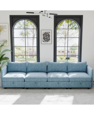 Modular Sectional Sofa with Storage and Sleeper Functionality