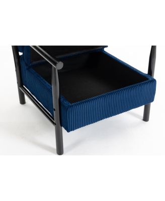 Storage Chair, Mid Century Modern Accent Chair with Wood Frame