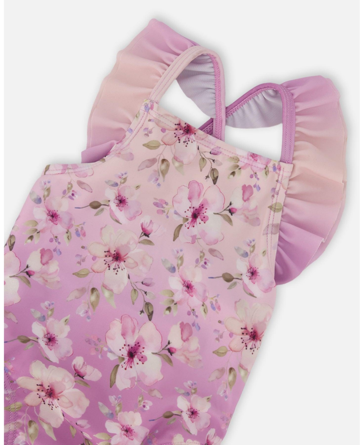 Deux par Baby Girls One-Piece Swimsuit Flower Print