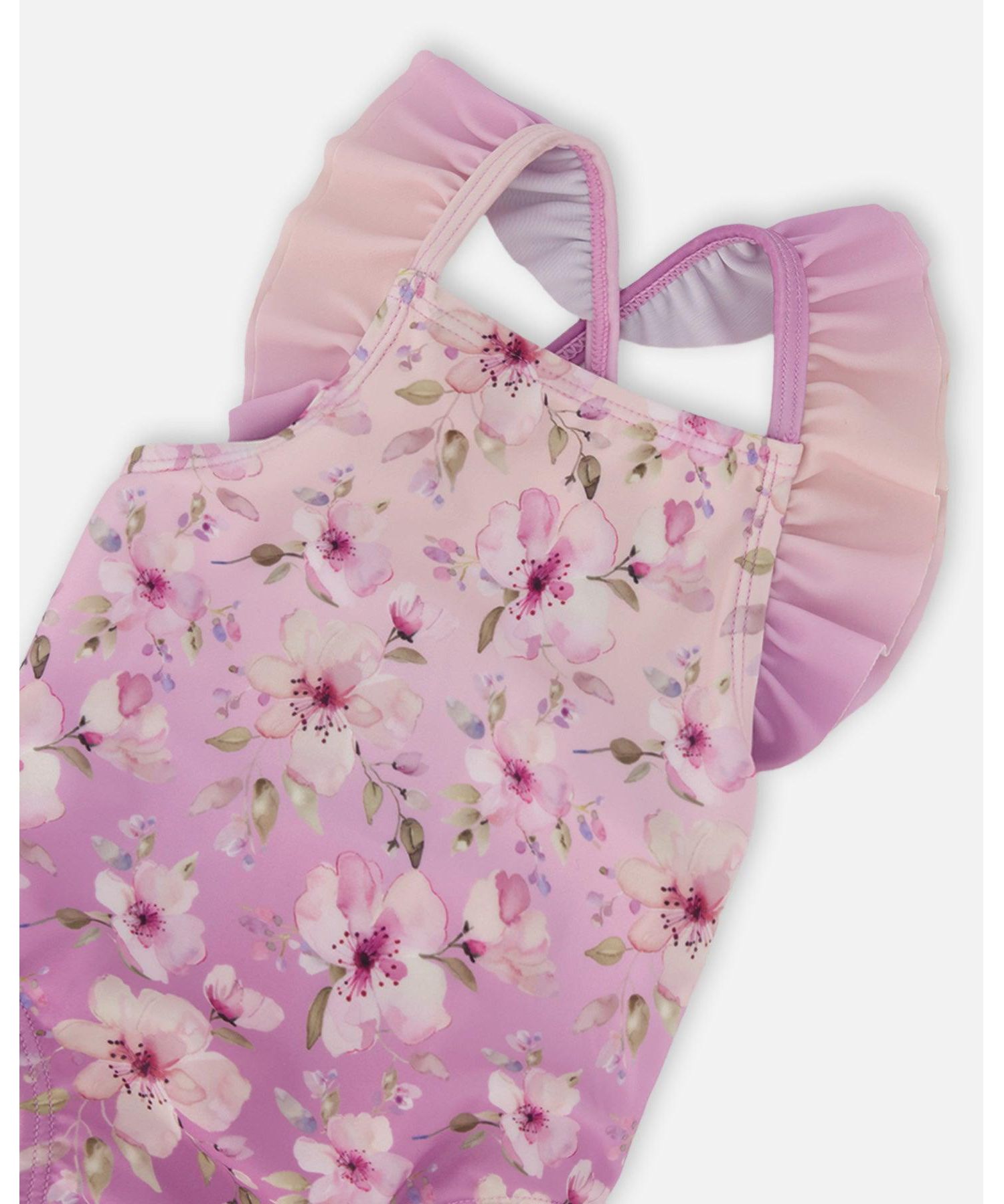 Baby Girls One-Piece Swimsuit Flower Print