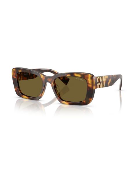 Женские солнцезащитные очки MIU MIU Rectangle Sunglasses, MU 07YS, цвет: Медовый гавана