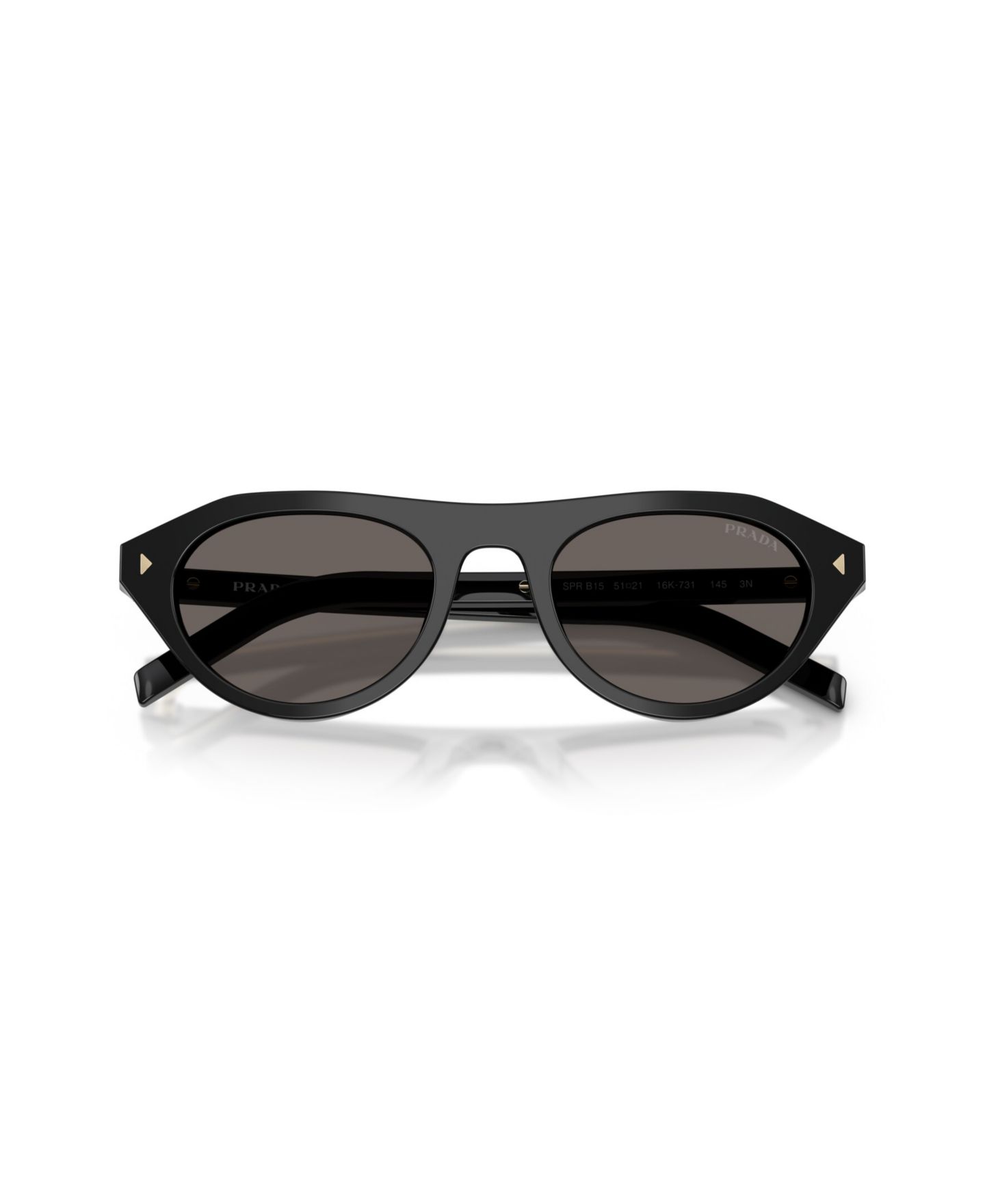Женские солнцезащитные очки Prada Geometric, PR B15S, цвет: Чёрный — фото 3