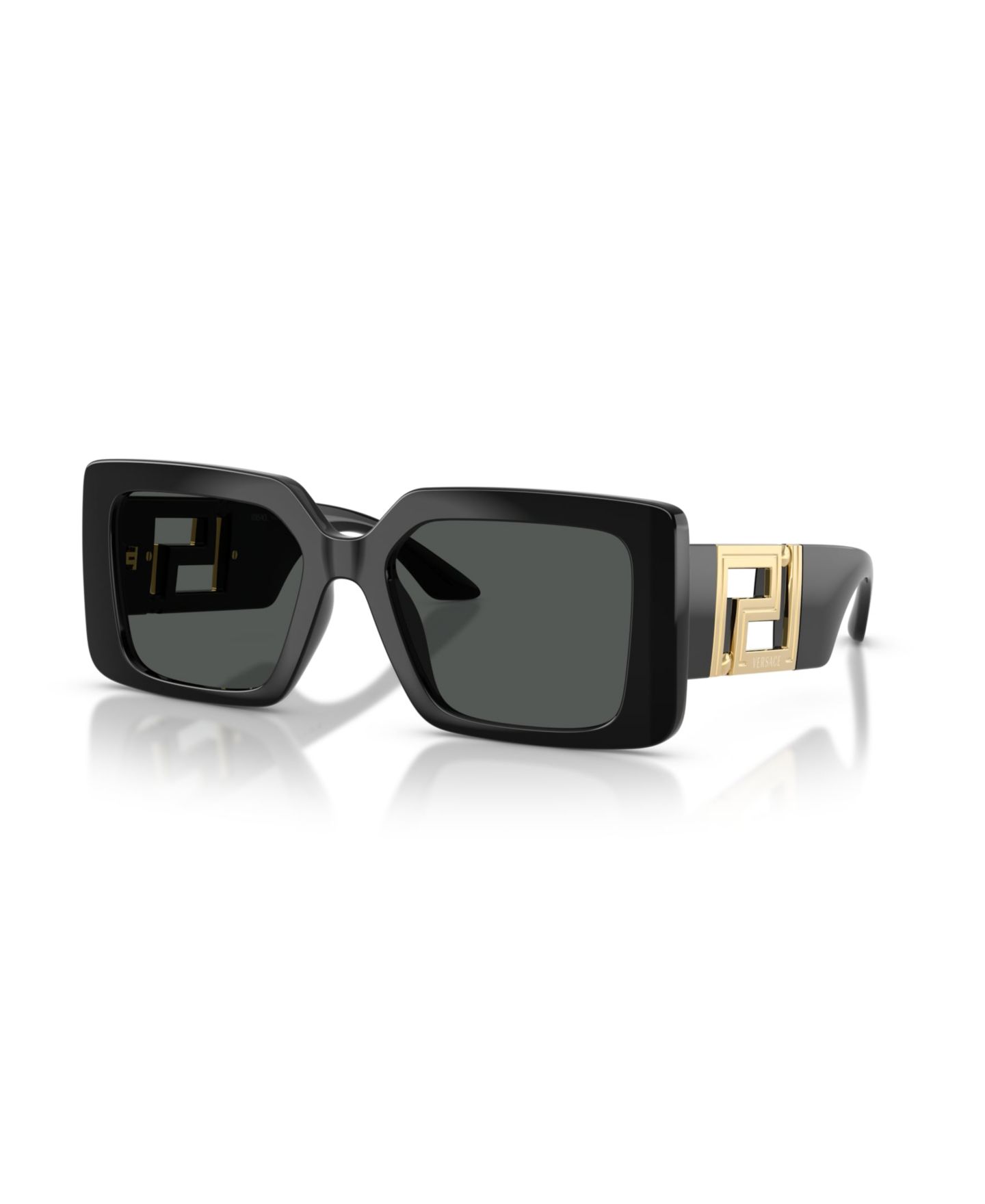 Женские солнцезащитные очки Versace Square Sunglasses, VE4505U, цвет: Чёрный — фото 1