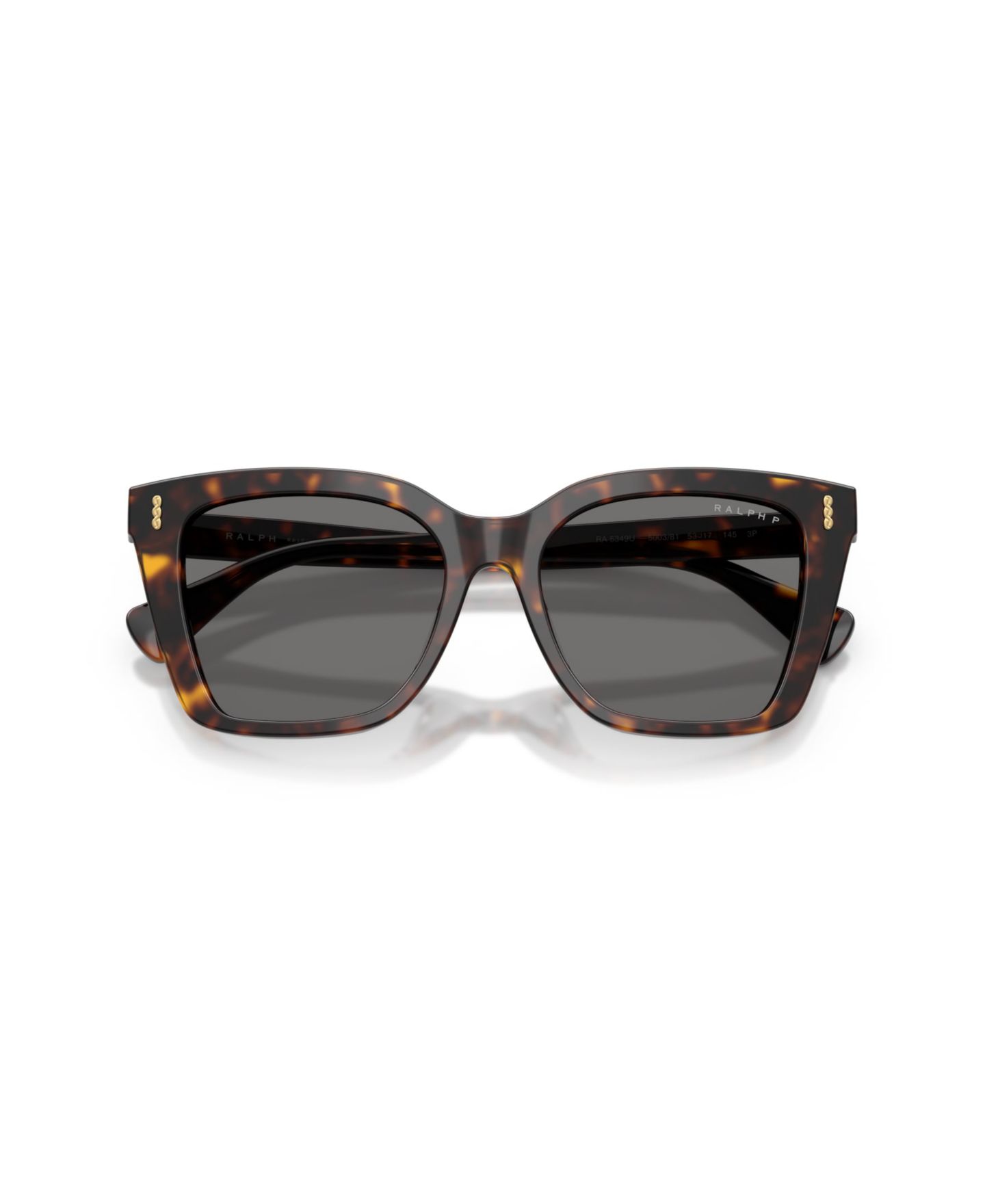Женские солнцезащитные очки Ralph by Ralph Lauren Square Polarized Sunglasses, RA5349U, цвет: Блестящий тёмный гавана — фото 4