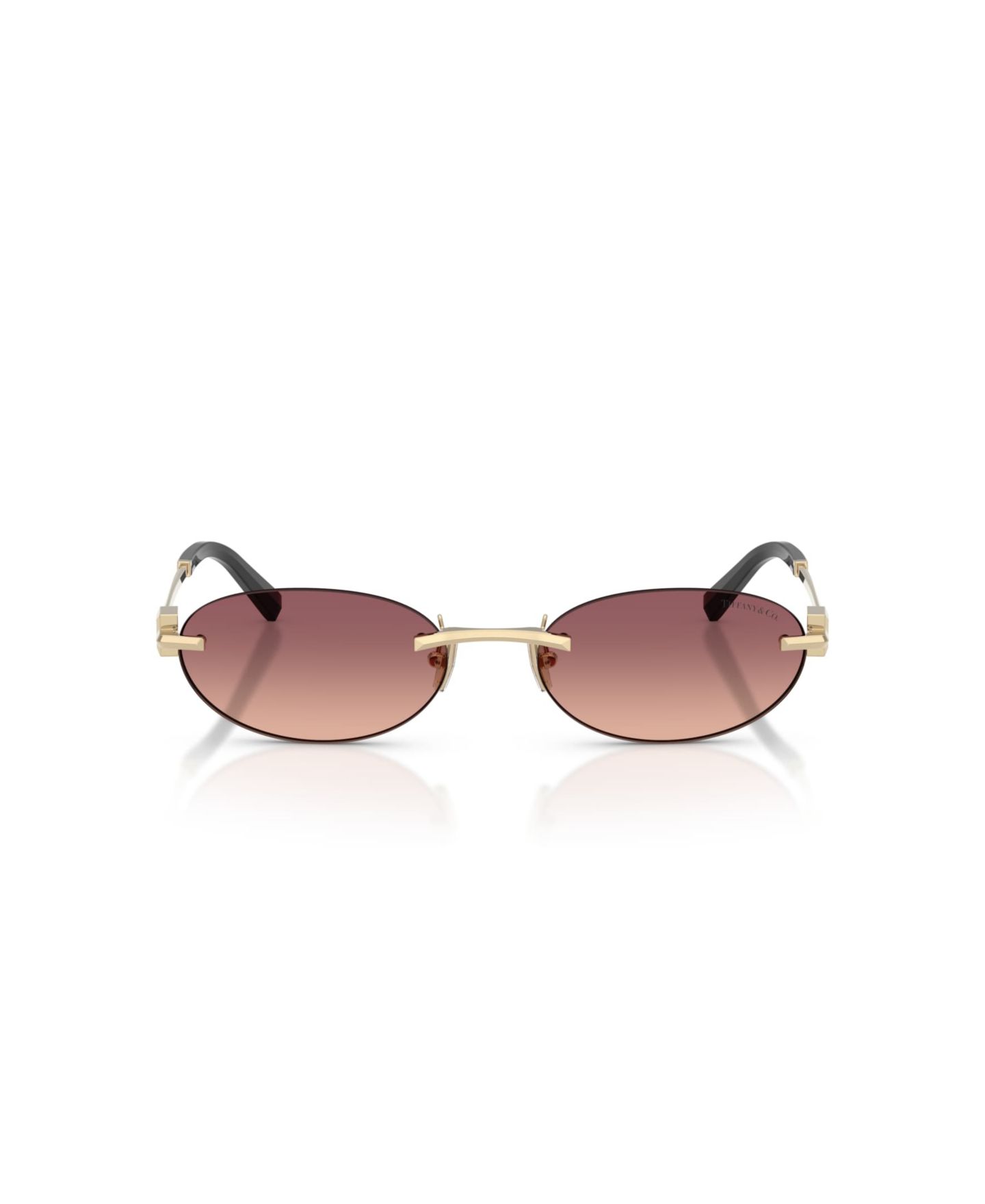 Солнцезащитные очки Tiffany & Co. Unisex Oval Sunglasses, TF3119D, цвет: Бледный золотой — фото 2