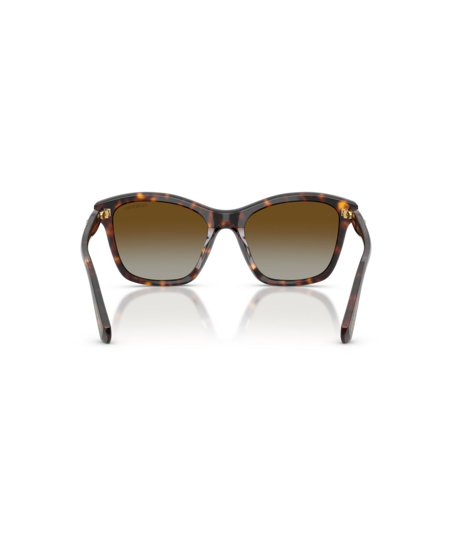 Женские солнцезащитные очки Swarovski Square Polarized Sunglasses, SK6063, цвет: Гавана — фото 4
