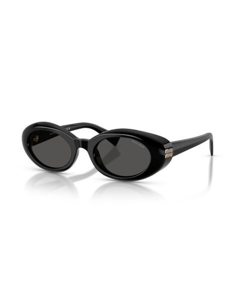 Женские солнцезащитные очки MIU MIU Oval Sunglasses, MU B09S, цвет: Чёрный