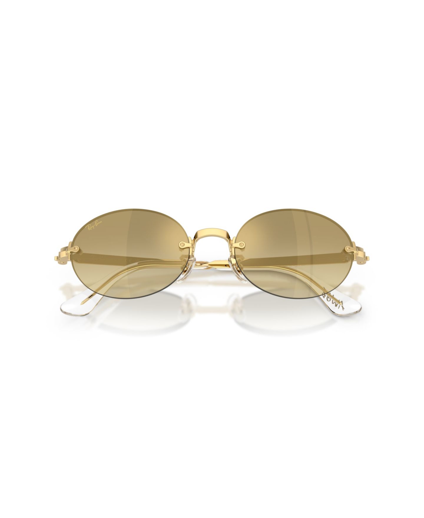Солнцезащитные очки Ray-Ban Unisex Oval Sunglasses, RB3929, цвет: Золотой — фото 5