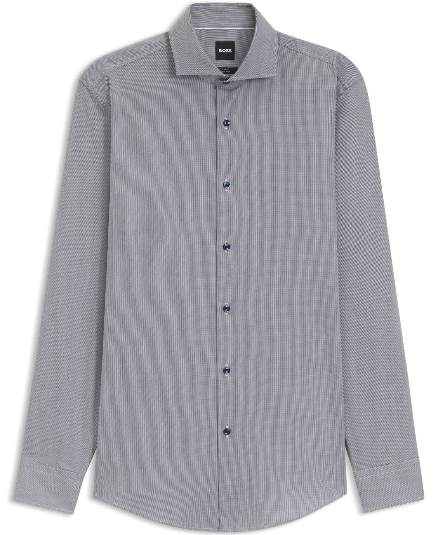 Men's Stretch Cotton Structured Slim-Fit Dress Shirt