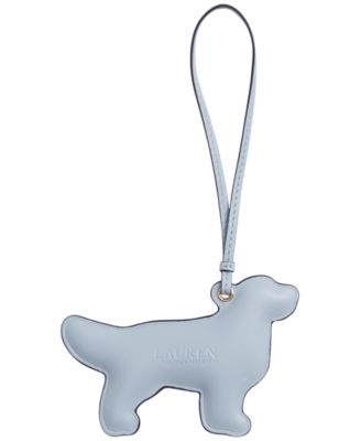 Embroidered Golden Retriever Leather Bag Charm