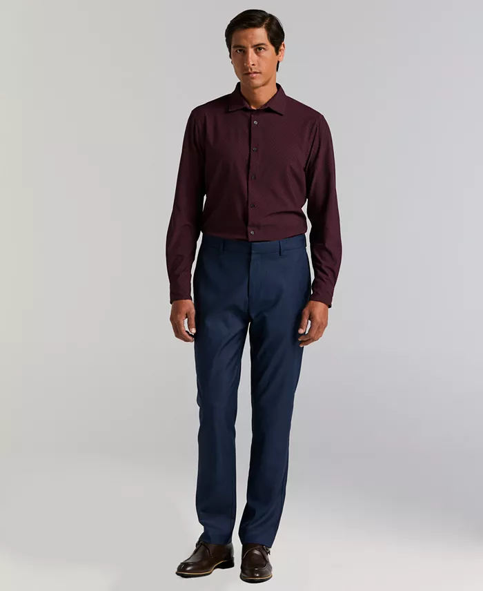 Men's Modern-Fit Sharkskin Dress Pants