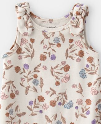 Baby Girls' Floral Sleeveless Romper