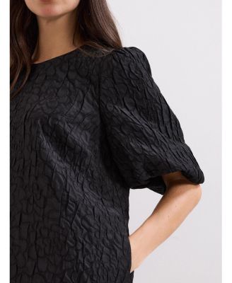 Women's Jacquard Round Neck Mini Dress