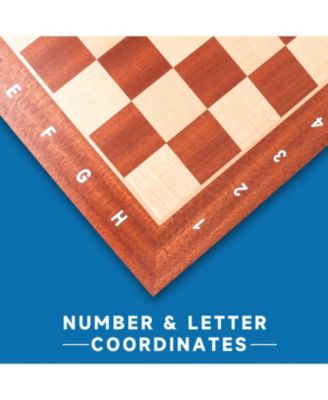 Sapele & Maple Inlaid Chessboard, Professional Tournament Chess Board Only