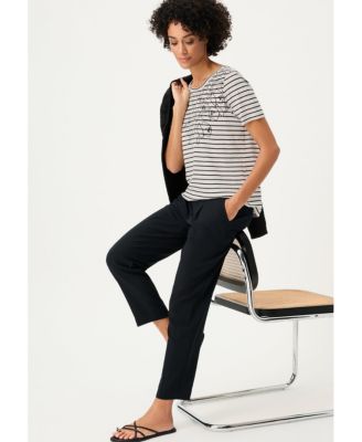 Women's Embrodiered Stripe T-Shirt