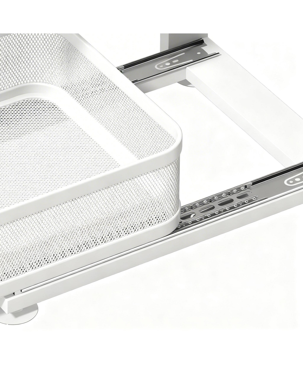 Yigii 2-Tier Under Cabinet Organizer with Ball-Bearing Slides for Easy Access & Adjustable Height