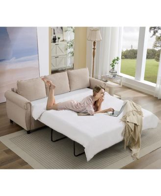 81.5" 2-in-1 Queen Convertible Sleeper Sofa Bed, Pull Out Couch Bed