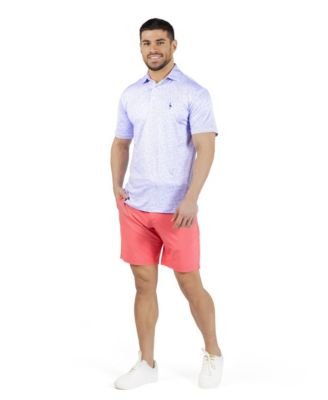 Men's Abstract Maze Printed Performance Polo