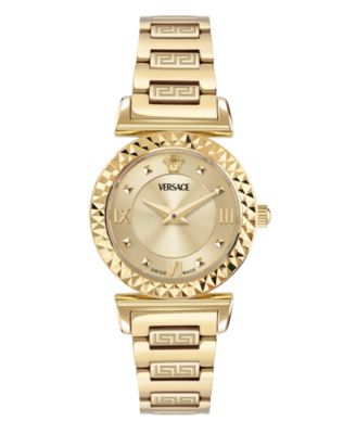Women's Mini Vanity IP Yellow Gold Stainless Steel Bracelet Watch, 27mm