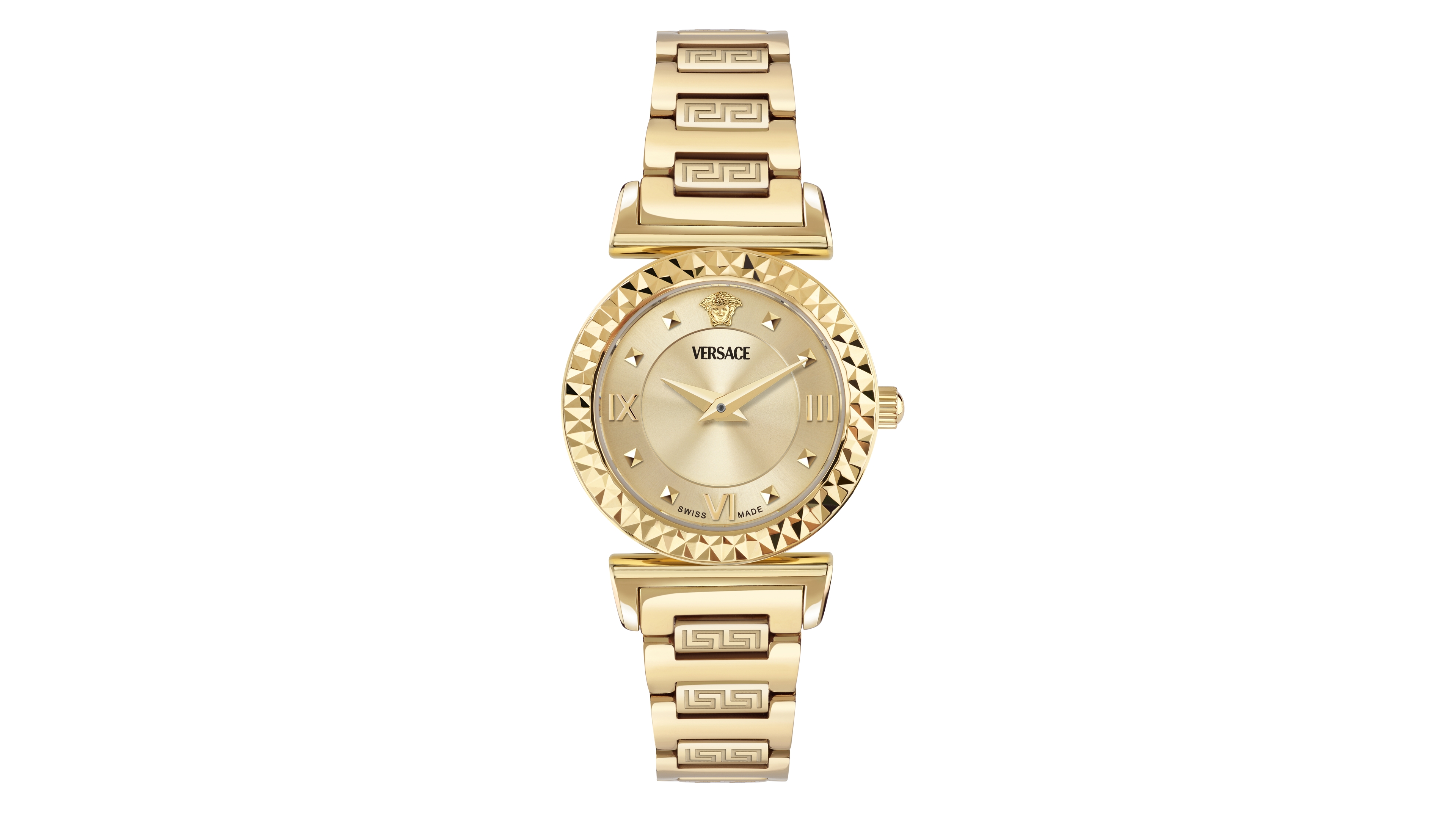 Versace Women's Mini Vanity Ip Yellow Gold Stainless Steel Bracelet Watch, 27mm